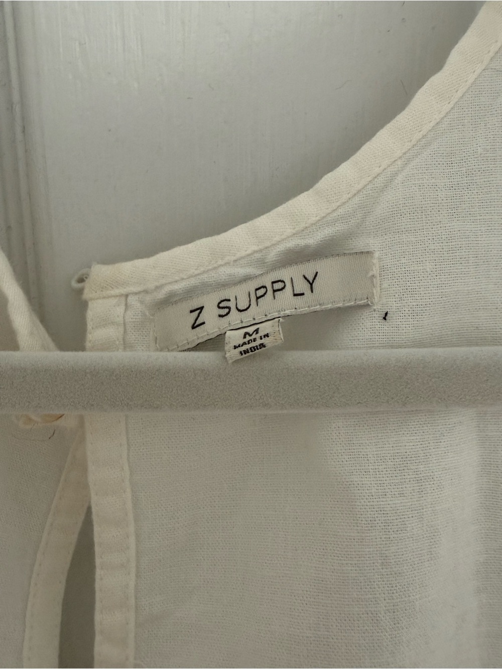 Z Supply White Set: Long Sleeve M with a Linen Tunic Top w/ Matching S Shorts - Picture 4 of 5